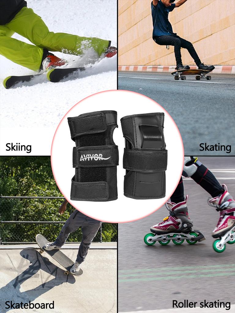 AVIVOR Wrist Guards With Optimized Protection for Skateboarding Custom Padding Dual Splints Triple Straps Men Women