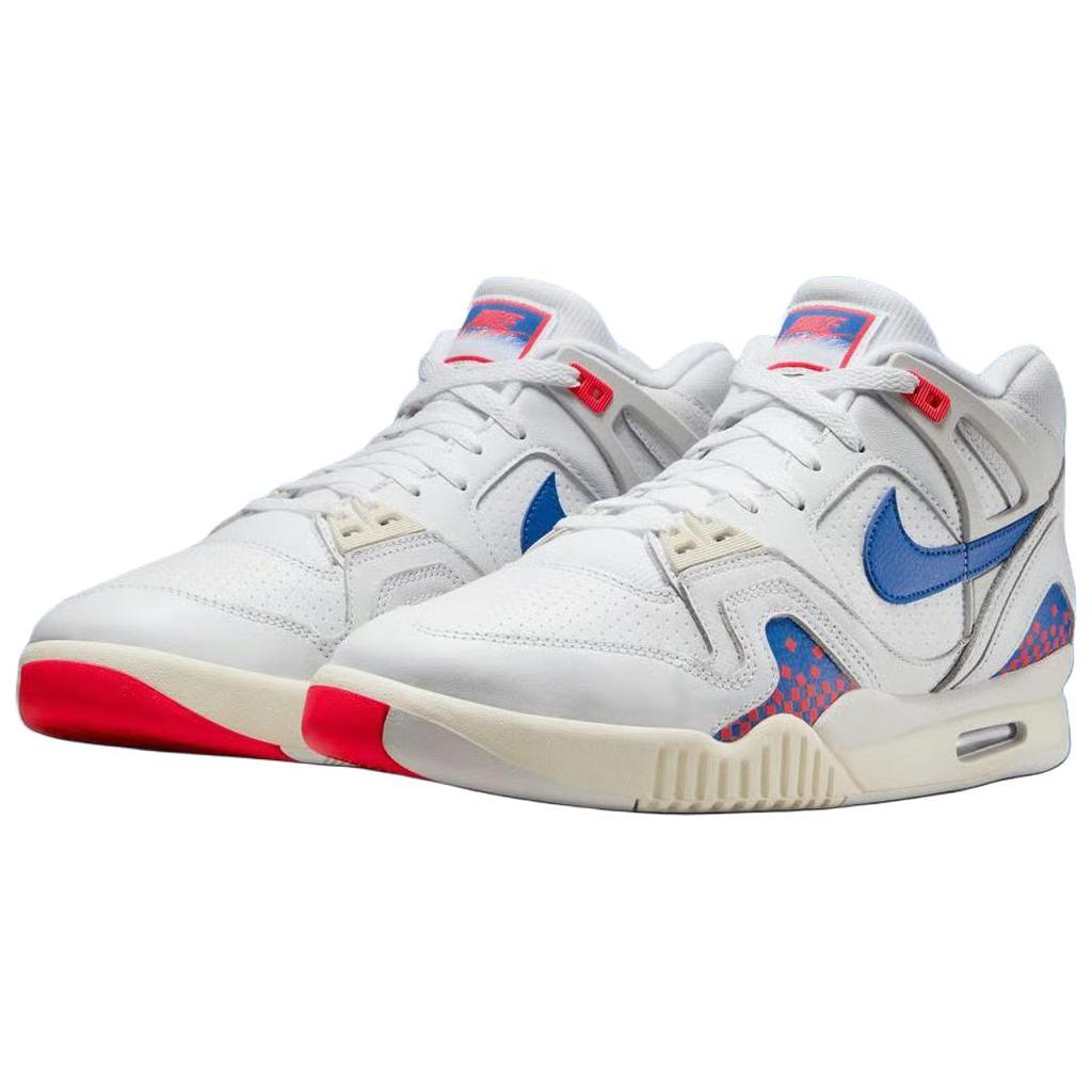 Nike Air Tech Challenge 2 Pixel Court Men Sneakers White Royal-Blue Laser-Crimson FZ9033-102