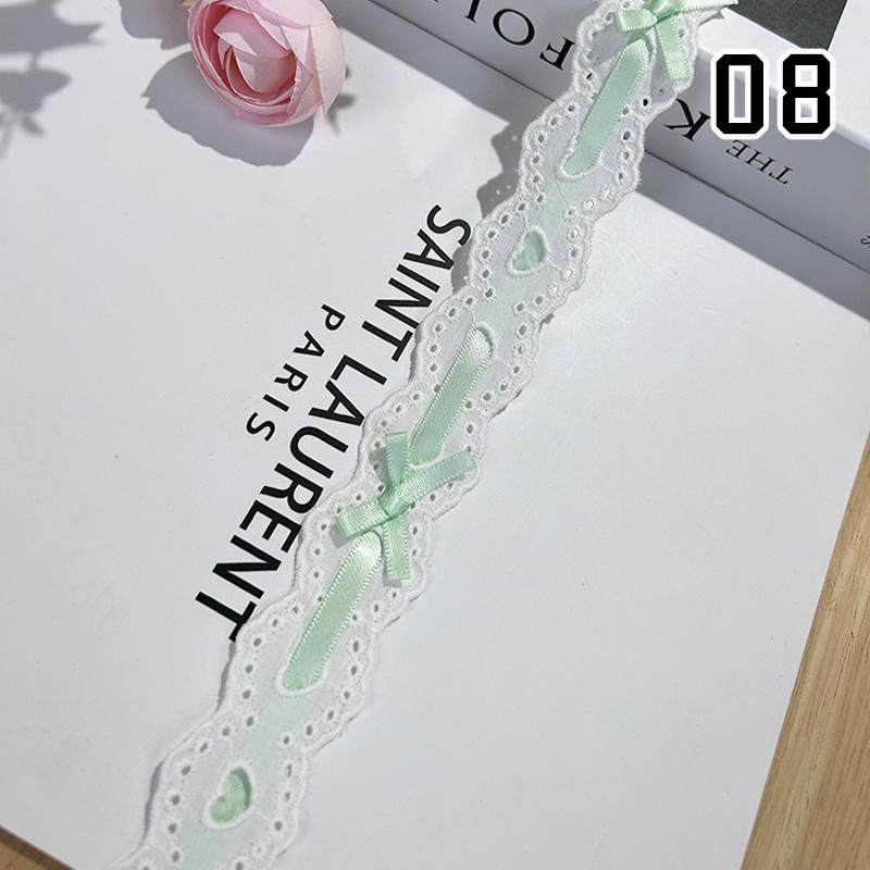 1Yard Bow Pleated Lace Ribbon Handmade Diy Decoration Baby Clothes Skirt Hem Edge Clothing Lace Curtains Home Decor Accessories