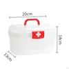 First Aid Case Storage Box Multi Purpose 2 Layer Dustproof Container for Hiking