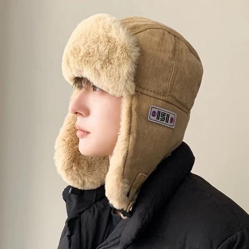 New Bomber Hat Thick Warm Fur Winter Cap for Men Women Earflap Pilot Hat Outdoor Ski Russian Fashionable Male Female Beanie Hat