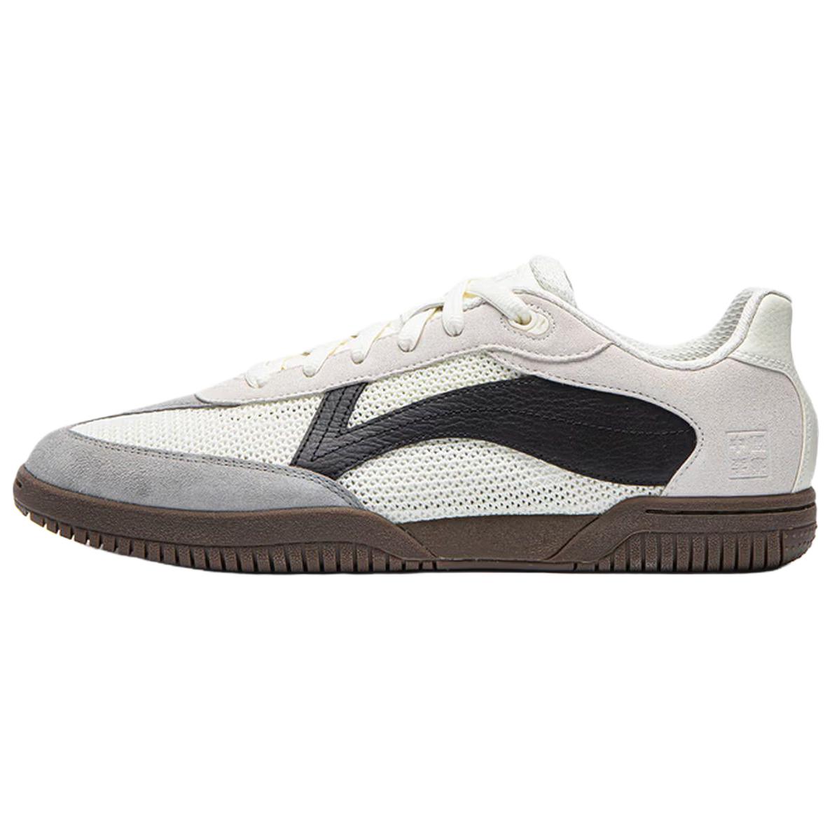 Li Ning Удобные Минималистичные Низкие Повседневные Кроссовки Мужские Белый Черный AZGW305-1 39