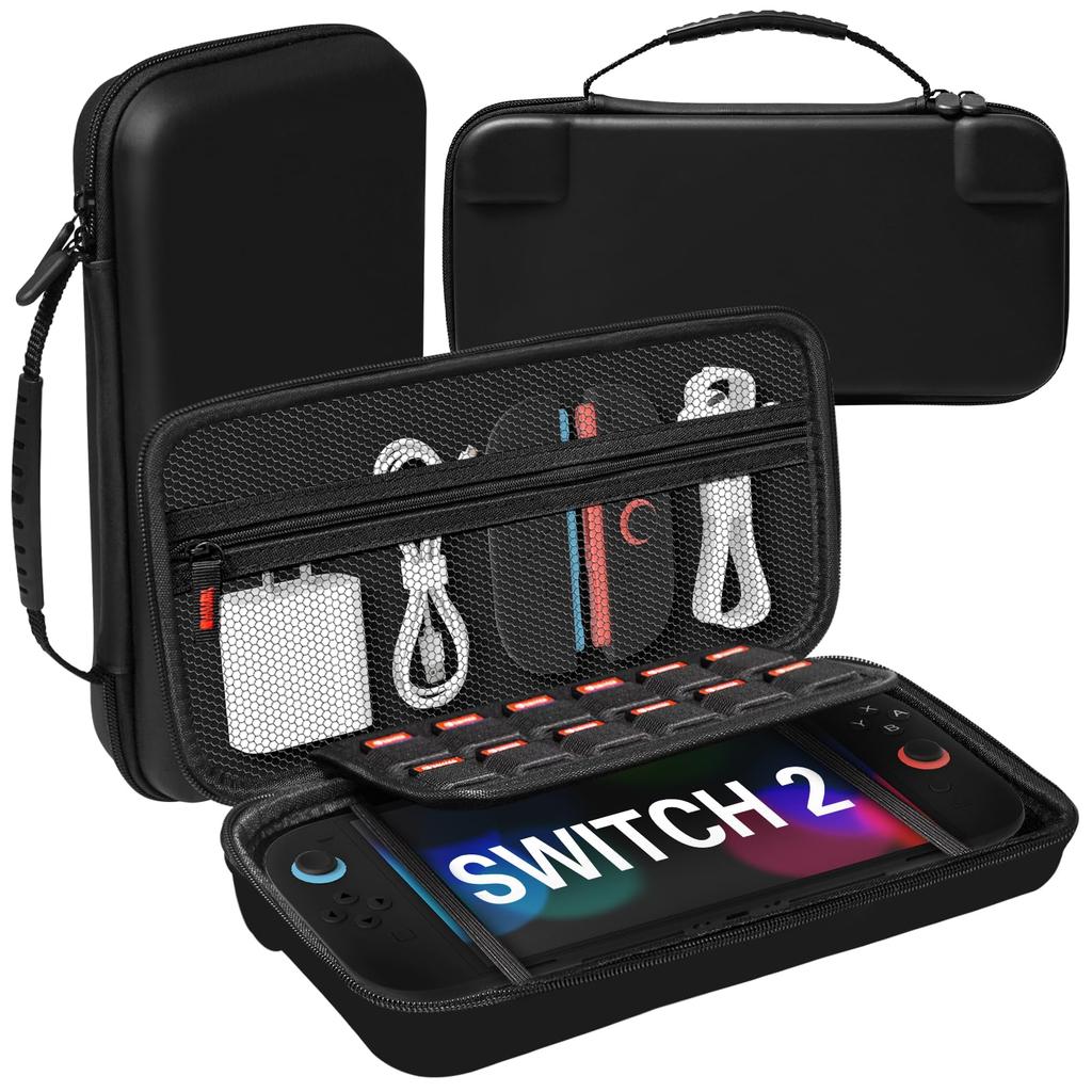 Carrying Case for Switch 2 2025,Protective Hard Shell with 12 Game Card Slots,Portable Travel Storage Case for Switch 2 Console