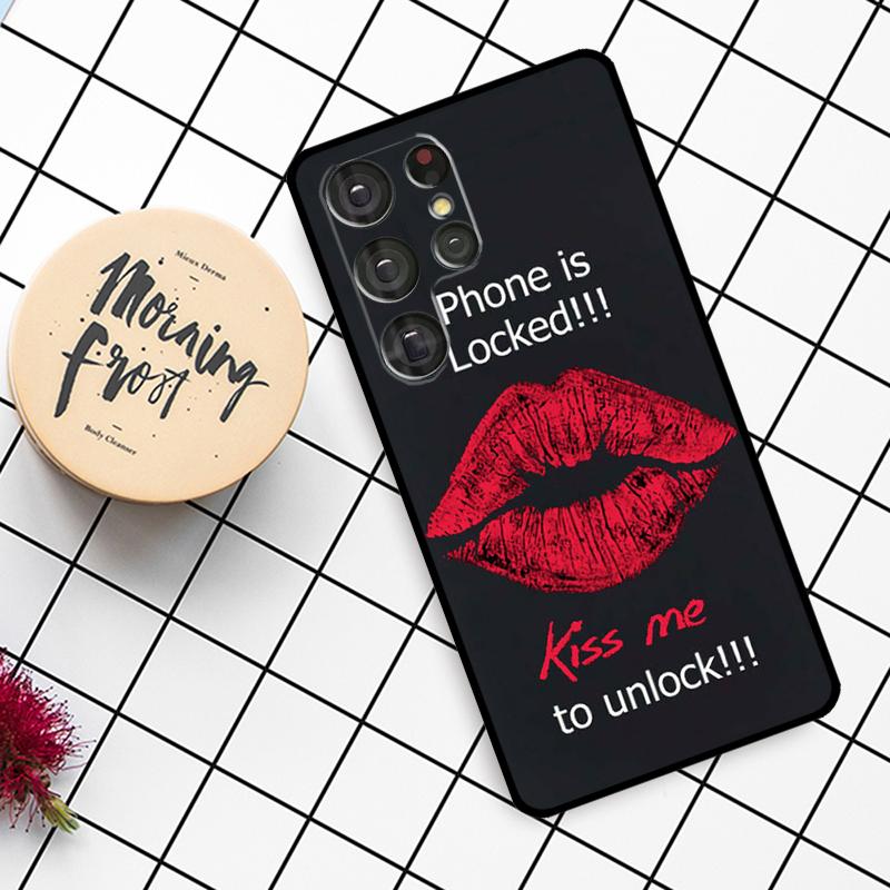 Sexy Lips KISS Case For Samsung Galaxy S21 S22 S23 S24 S25 Ultra S9 S10 S25 Plus S25 FE S20 FE Phone Cover