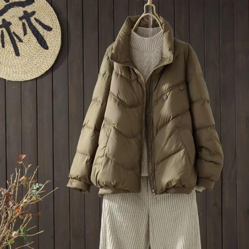 2025 Damen Koreanischer Stil Locker Übergröße Daunenmantel