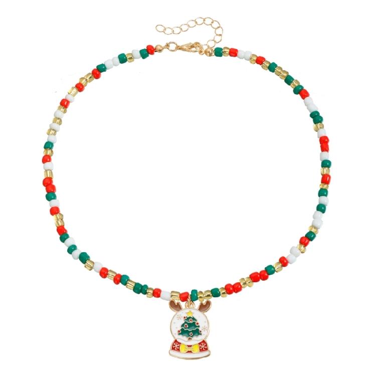 Dynamic Christmas Celebration Sequined Necklace Fanciful Cartoon Plan Jewelry Addition For Celebratory Instances