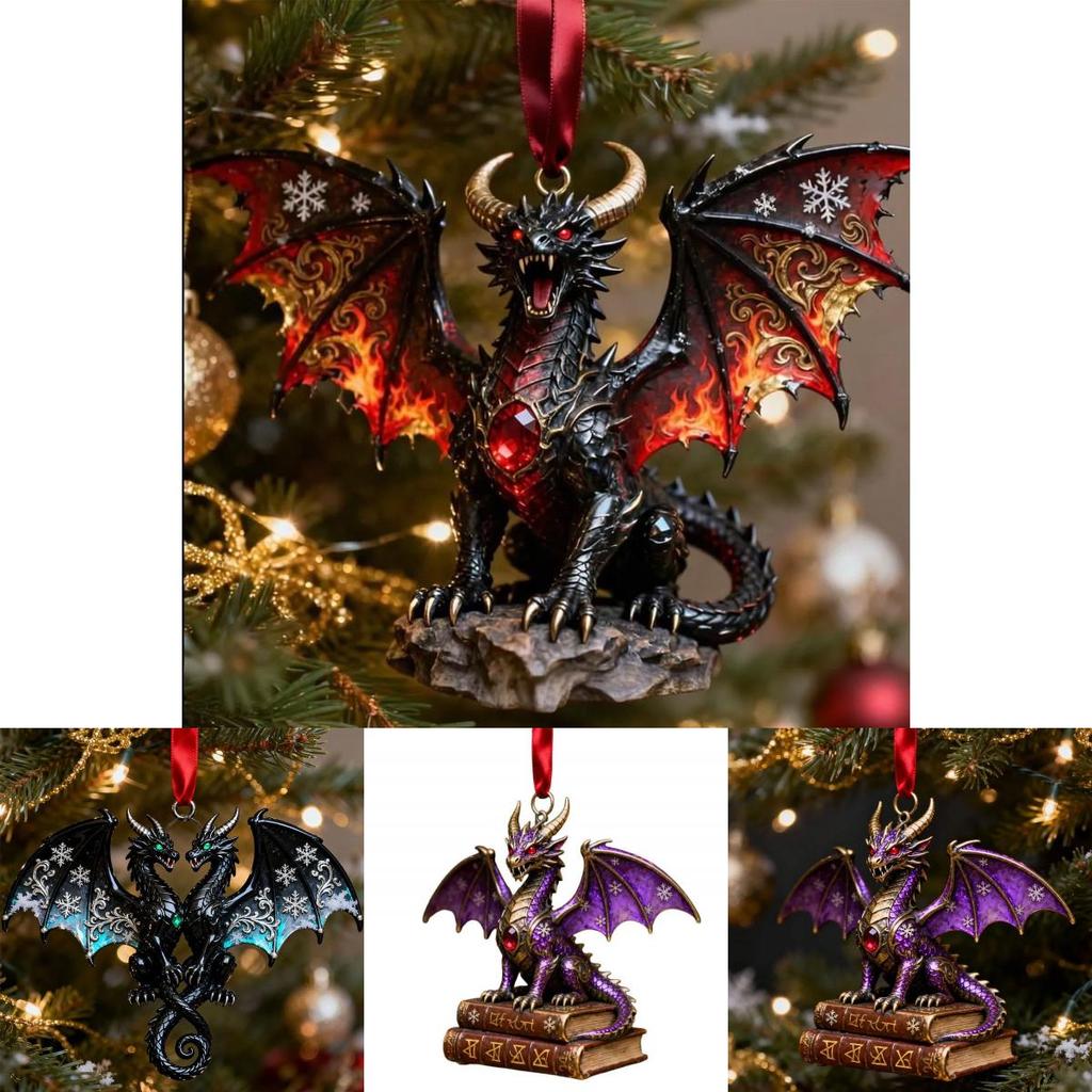 Acrylic Car Decoration Dragon Series Holiday Ornament With Cartoon Theme For Festive Gift