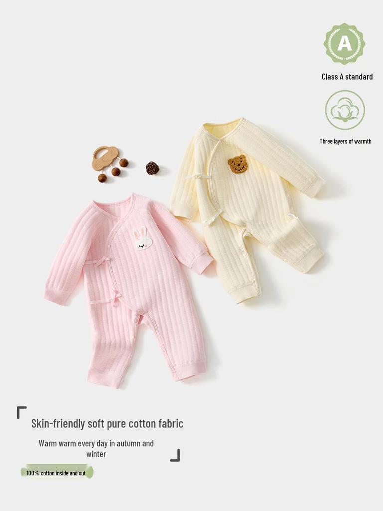 Cozy Unisex Cotton Baby Bodysuit for Autumn/Winter (0-9 Months)