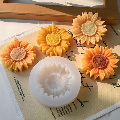 Stampi in Silicone Girasole per Candele, Sapone, Resina Epossidica, Stampo in Silicone Multiuso per Decorazioni in Gesso
