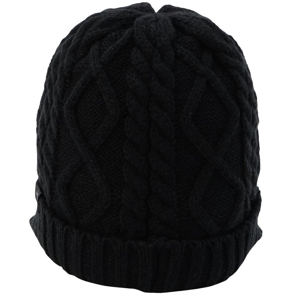 Mizuno Simpleis Knit Cap with Size F Peak, C2JWCZ51, Men's, Black, (56-60cm)