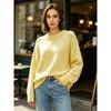 European and American Knitted Sweater Women's Loose Round Neck Solid Color Long Sleeve Thickened Large Size Autumn and Winter Casual Pullover