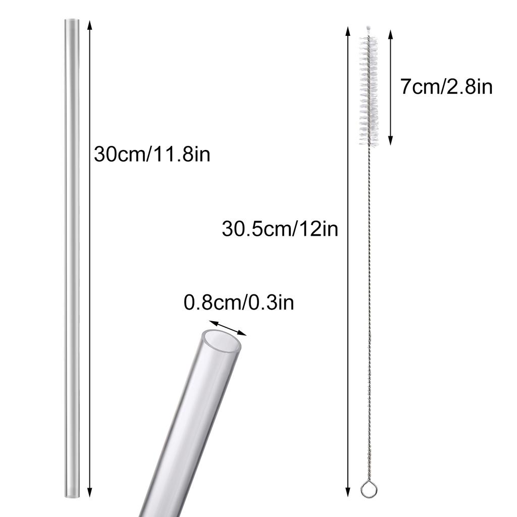 6pcs Replacement Straws Fit for Adventure Quencher 20 30 40 Oz Cup Straws with Cleaning Brush