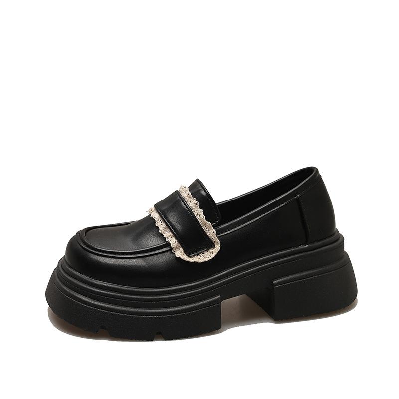 

Японские jk туфли с круглым носком, коричневые, маленькие, кожаные, женские, весна 2025, новая коллекция, лоферы в студенческом стиле, толстая подошва, увеличивающая рост, юбка 40 матовый черный