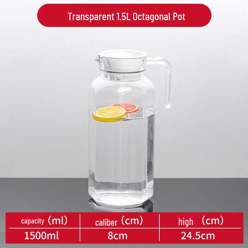 Large Capacity Cold Water and Beverage Kettle - High-Temperature Resistant Acrylic Plastic for Commercial Use