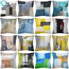 Color Geometric Pattern Decorative 45*45Cm Cushion Cover Polyester Throw Pillowcase Sofa Home Decorative Pillowcover