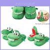 Fun Crocodile Plush Cotton Slippers Soft Non-slip Home Footwear