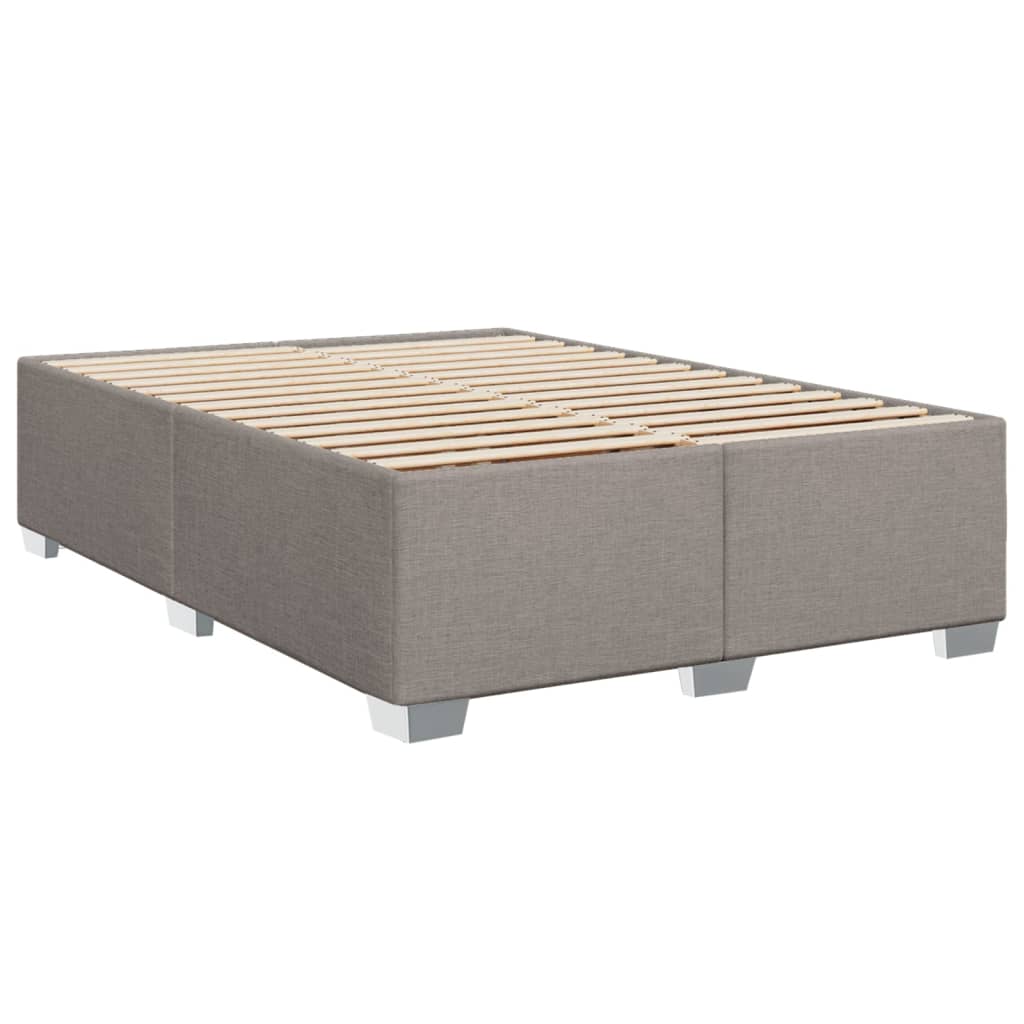 Vidaxl Letto Continentale Con Materasso, Taupe, Tessuto, 140X190 Cm