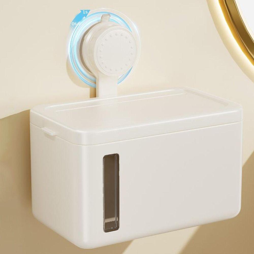 Detachable Suction Cup Toilet Paper Holder Punch Free Toilet Paper Dispenser Bathroom