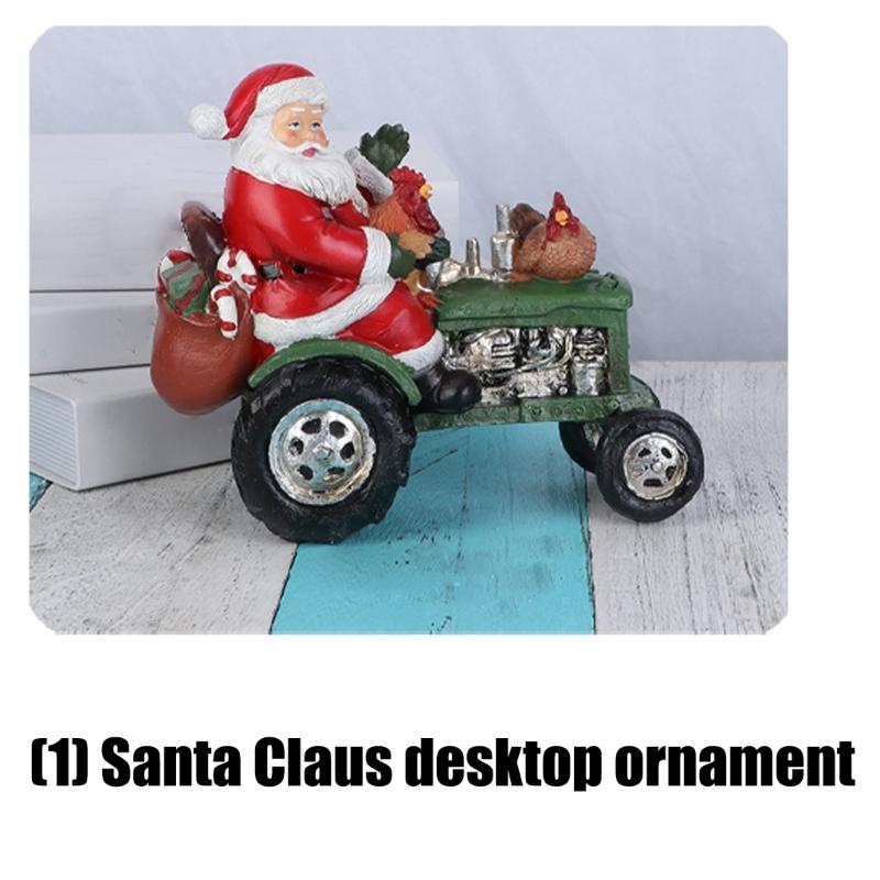 Christmas Figurine Figure Decors Resin Santa Clauses Statue Christmas Decorative Figurine Table Centerpieces for Holiday