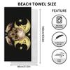 Szybkoschnący ręcznik Mocno chłonny dwustronny aksamit * ręcznik plażowy z głową czaszki Ręcznik kąpielowy z nadrukiem Ręcznik plażowy podróżny na zewnątrz