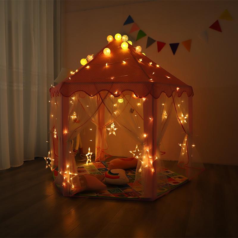 Children's Hexagonal Princess Castle Indoor Play Tent