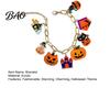 Versatile Festive Wrist Ornament Halloween Charm Bracelets for Women, Cute Spooky Pumpkin Cat Ghost Castle Pendant Holiday Costume Accessory Bracelet,