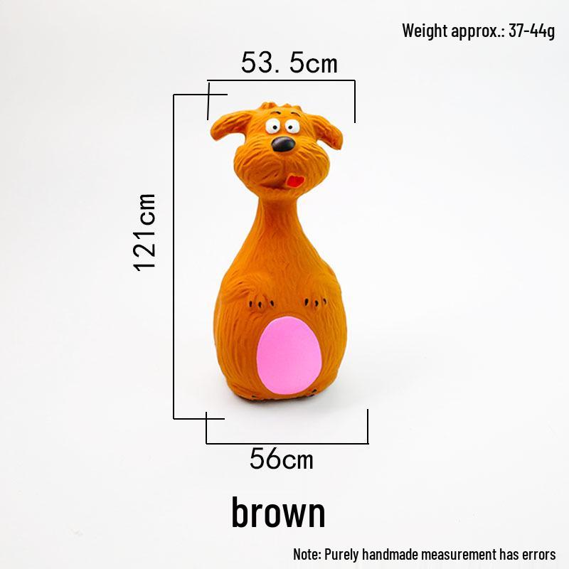 Durable Latex Squeaky Dog Toy for Teething, Stress Relief, and Interactive Training