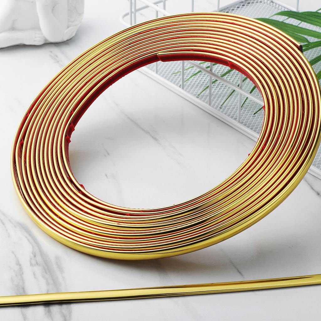 2 Rolls PVC Wall Trim Molding Self Adhesive Flexible Strip for Bathroom Bedroom Ceiling Decoration Molding Trim