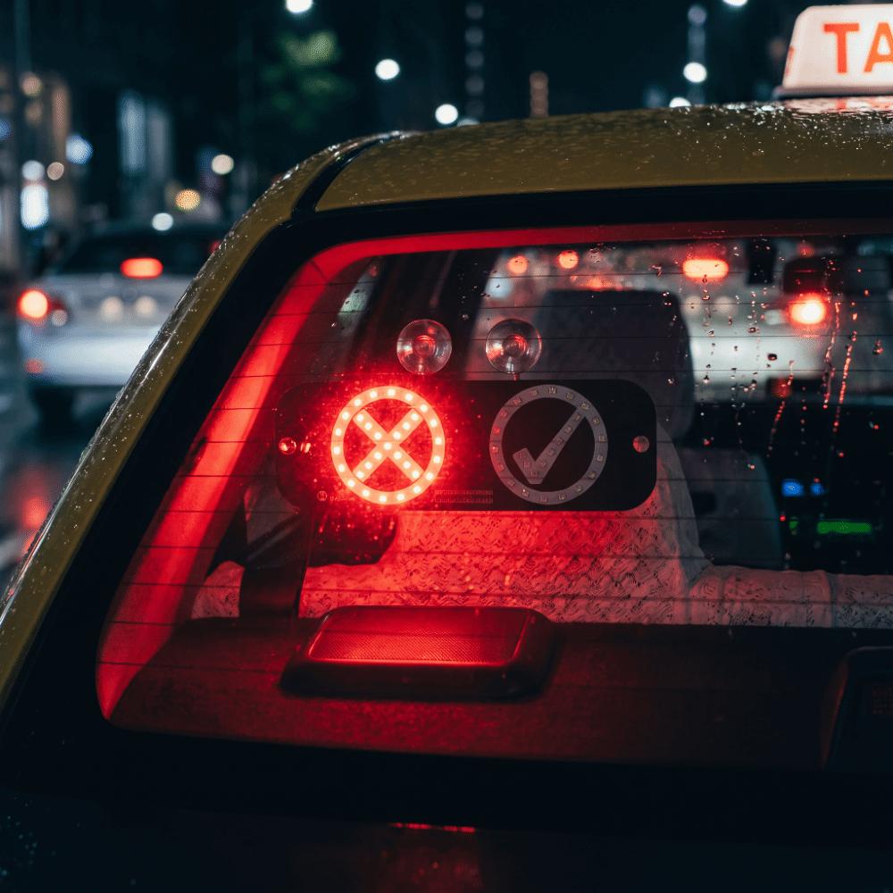 Creative Taxi LED Indicator Light Suction Cup Type Taxi Interior Lights Taxi Cab