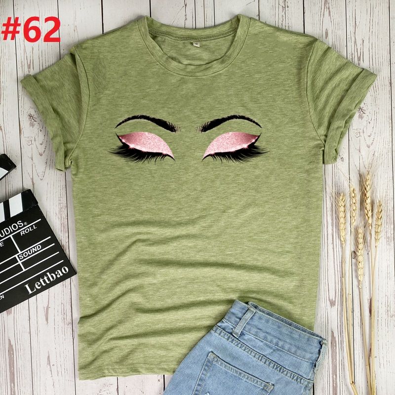 Buy Eyelash Pink Art Women's Tshirt Shirt Women's Tshirt Harajuku