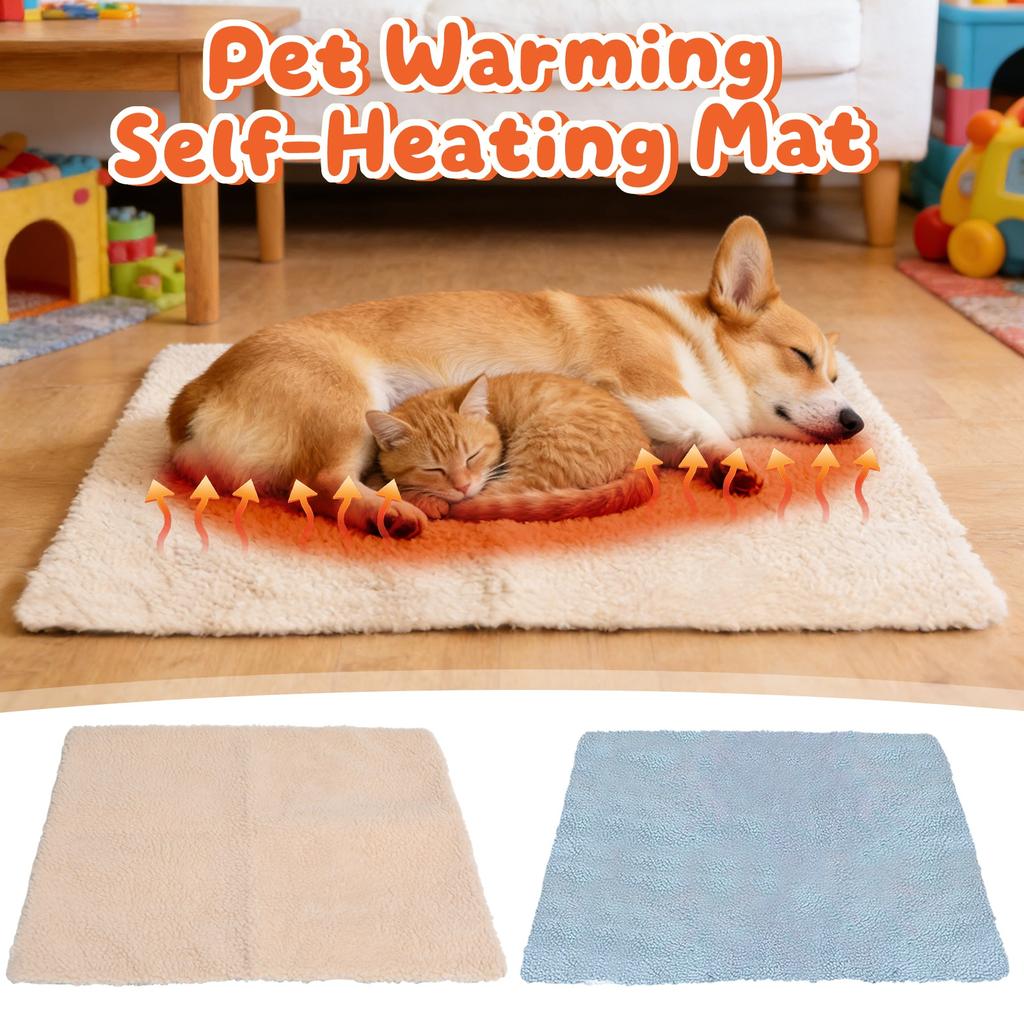 Self Warming Cats Bed, Extra Warm Self Heating Mat For Cats & Dogs Non Electric, , Small Thermal Pet Pad Indoor With Removable Washable Cover