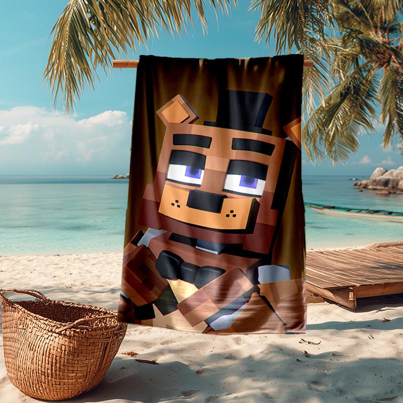 Ultra-Soft Beach Towel with Freddy Theme,Ideal for Pool - Camping, Diving - Perfect Travel Essential, Vibrant Beach Towel.