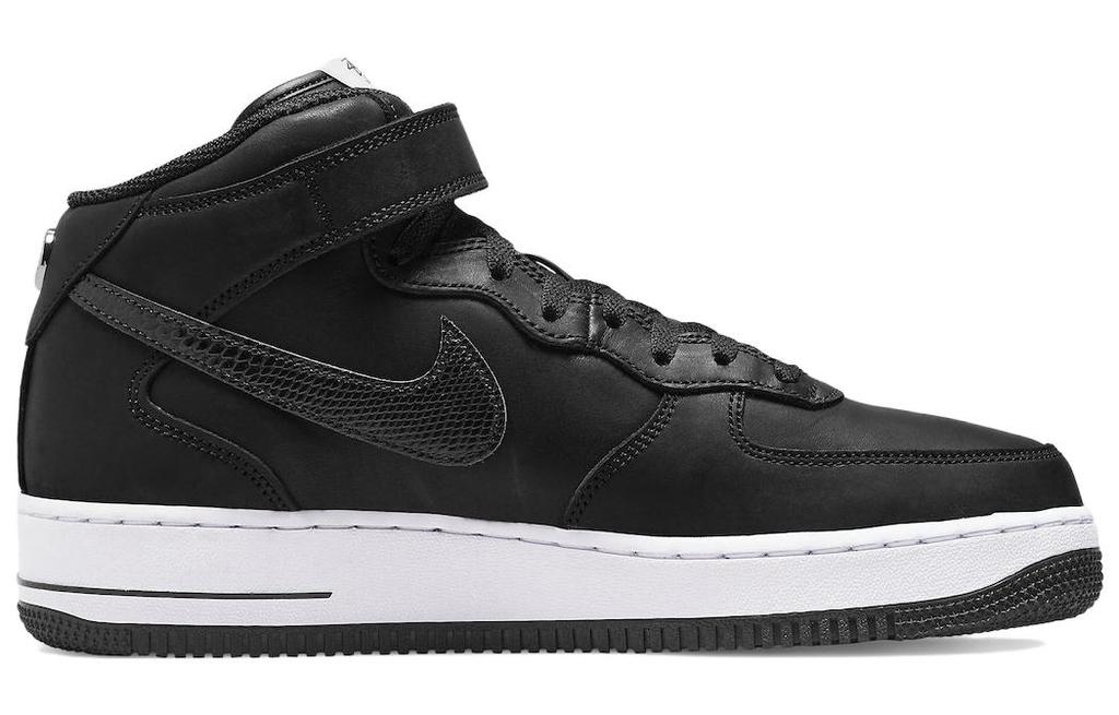 Nike X Stussy Air Force 1 Mid 'Black Snakeskin' DJ7840-001