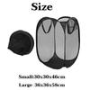 Portable Foldable Dirty Clothes Basket Mesh Breathable Clothes Storage Basket Large Capacity Easy Storage Laundry Basket