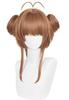 Sakura Kinomoto Cosplay Wig, Brown, Heat-Resistant, Perfect for Cosplay, Photoshoots, and Festivals (A) Free