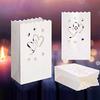 10pcs Hollow Out Halloween Fire-Retardant Candle Bags Parties White Exquisite Multiple Options Available