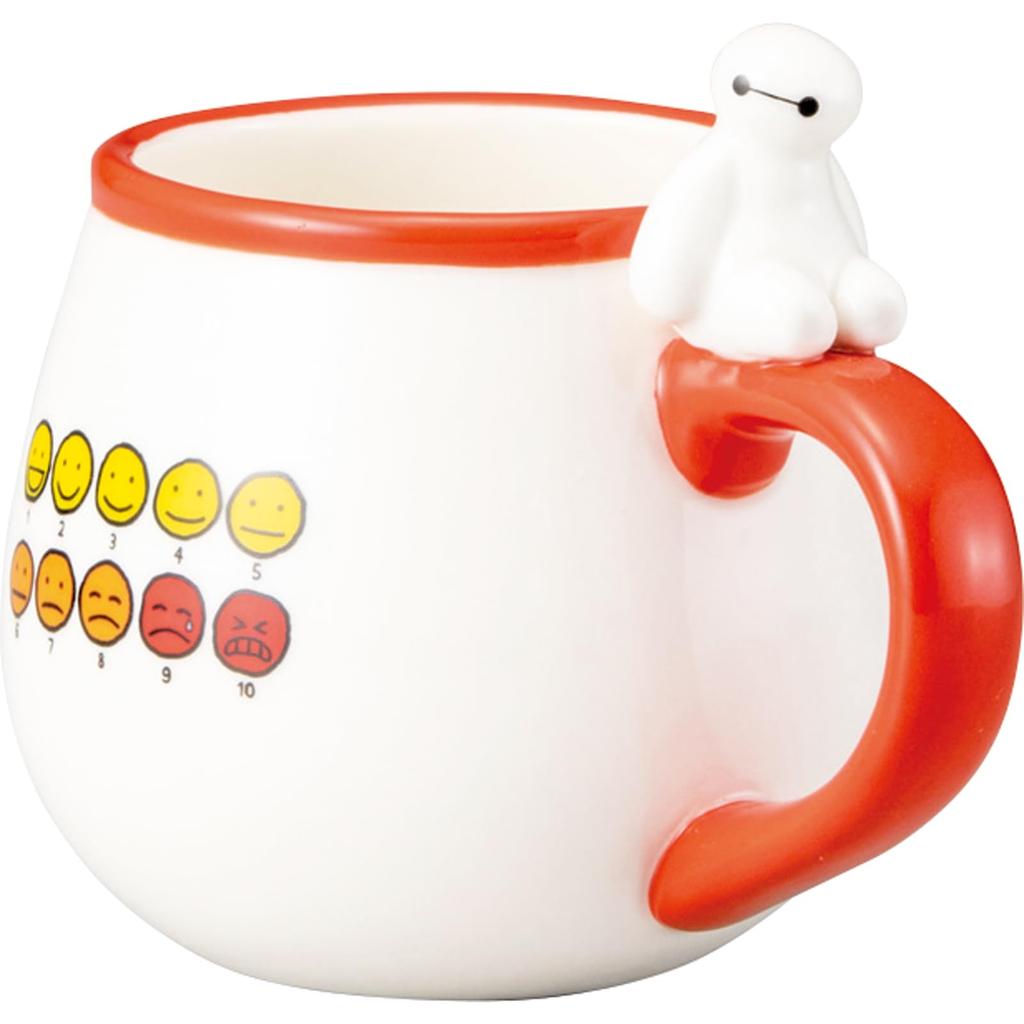 Disney Hero Mug with Diameter 13 x Item san4515 "Big 6" Figure, Approx. 340ml, Approx. 9cm, White, Number