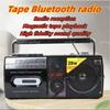 Retro Portable Old-fashioned Nostalgic Cassette Tape Recorder Elderly FM Radio Speaker Caixa De Som Bluetooth Audio Mp3 Player