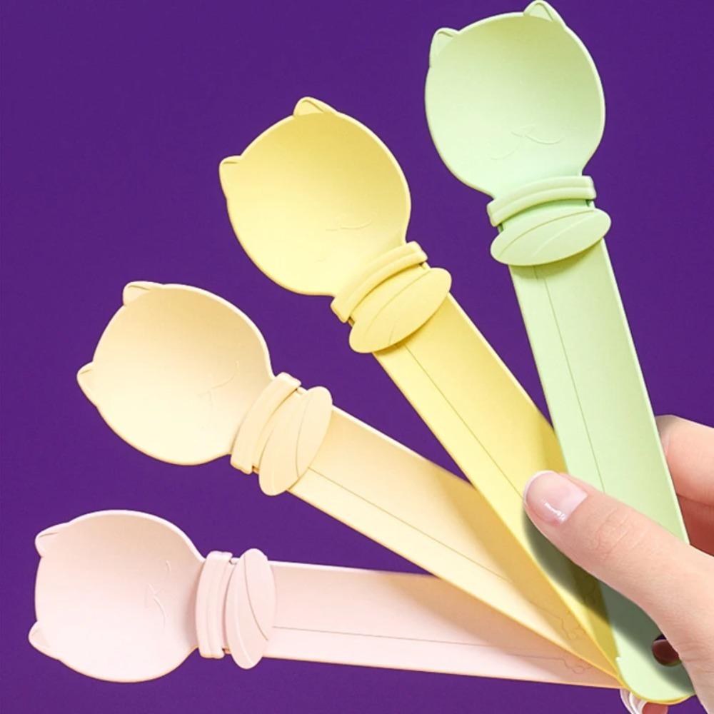 2PCS Cat Strip Squeeze Spoon Feeder, No-Mess Squeeze Feeding Tool Design, Safe Durable Convenient Clean Pet Feeding Supplies