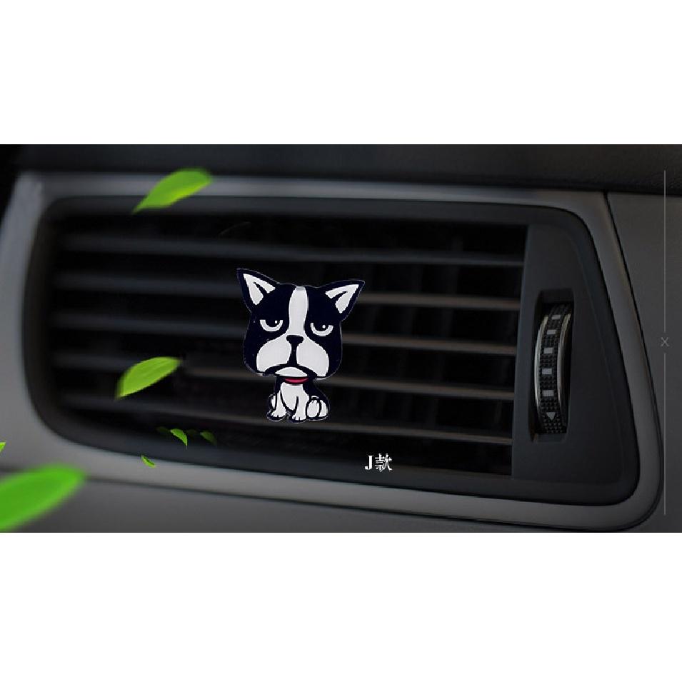 Bonito cão estilo acrílico purificador de ar condicionado saída de ventilação decoração perfume clipe fragrância interior do carro cheiro