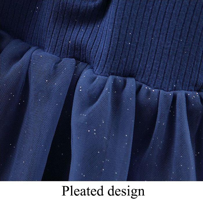 Girls Dress Summer Fashion Mesh Dress Slip Princess Dress Ruffled Sleeveless A-line Dress