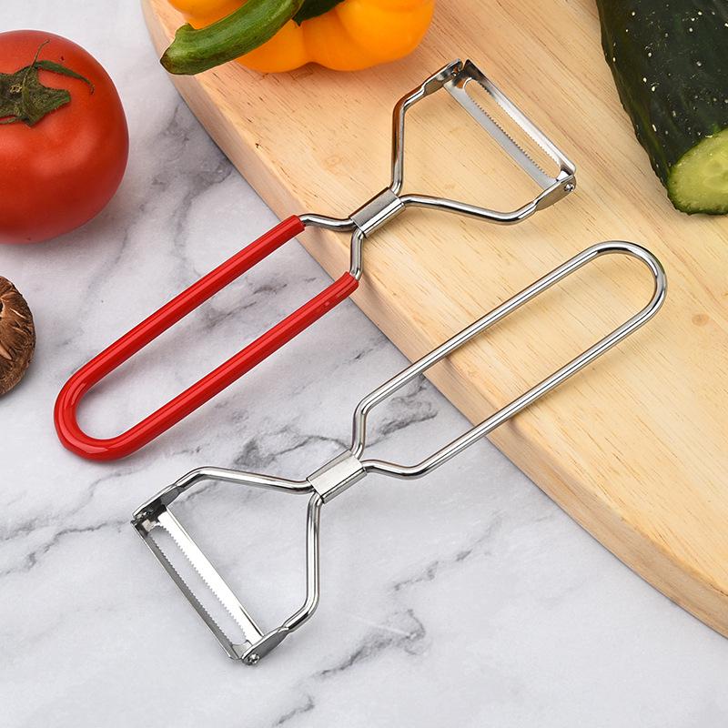 European & American Style 304 Stainless Steel Fruit Peeler with Comfortable Handle Flat Bag Pack