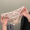Shorts de Hanche Confortables pour Femme, Été, Dentelle Pure Désir, Nœud Croisé, Imprimé Cerises, Ceinture Fine