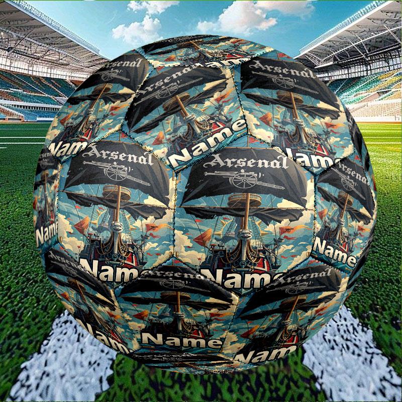 Custom Name Personalized Arsenal F.C Print Size 5 Soccer Ball Training & Match Football, for Team, Kicking, Gift for Football Enthusiasts
