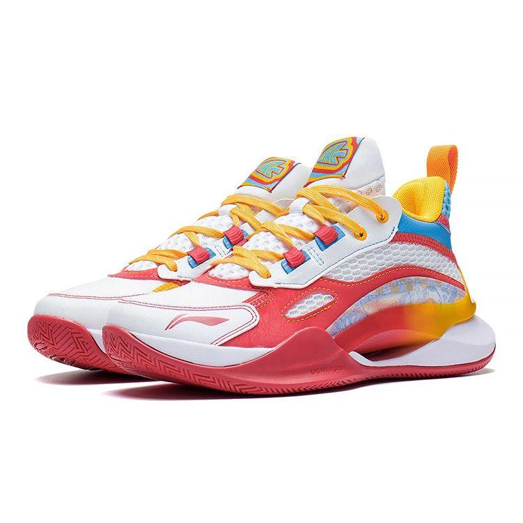 Li Ning Youth Pioneer Team 2.5 Support Mesh Non-Slip Shock Absorbing Wear-Resistant Breathable Rebound Mid-Top Basketball Shoes YKBS050-5