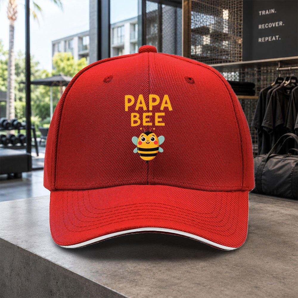 1pc Papa Bee Beethemed Baseball Cap For Adjustable Duckbill Hat With Bee Lightweight Suitable For Concerts Parties Birth
