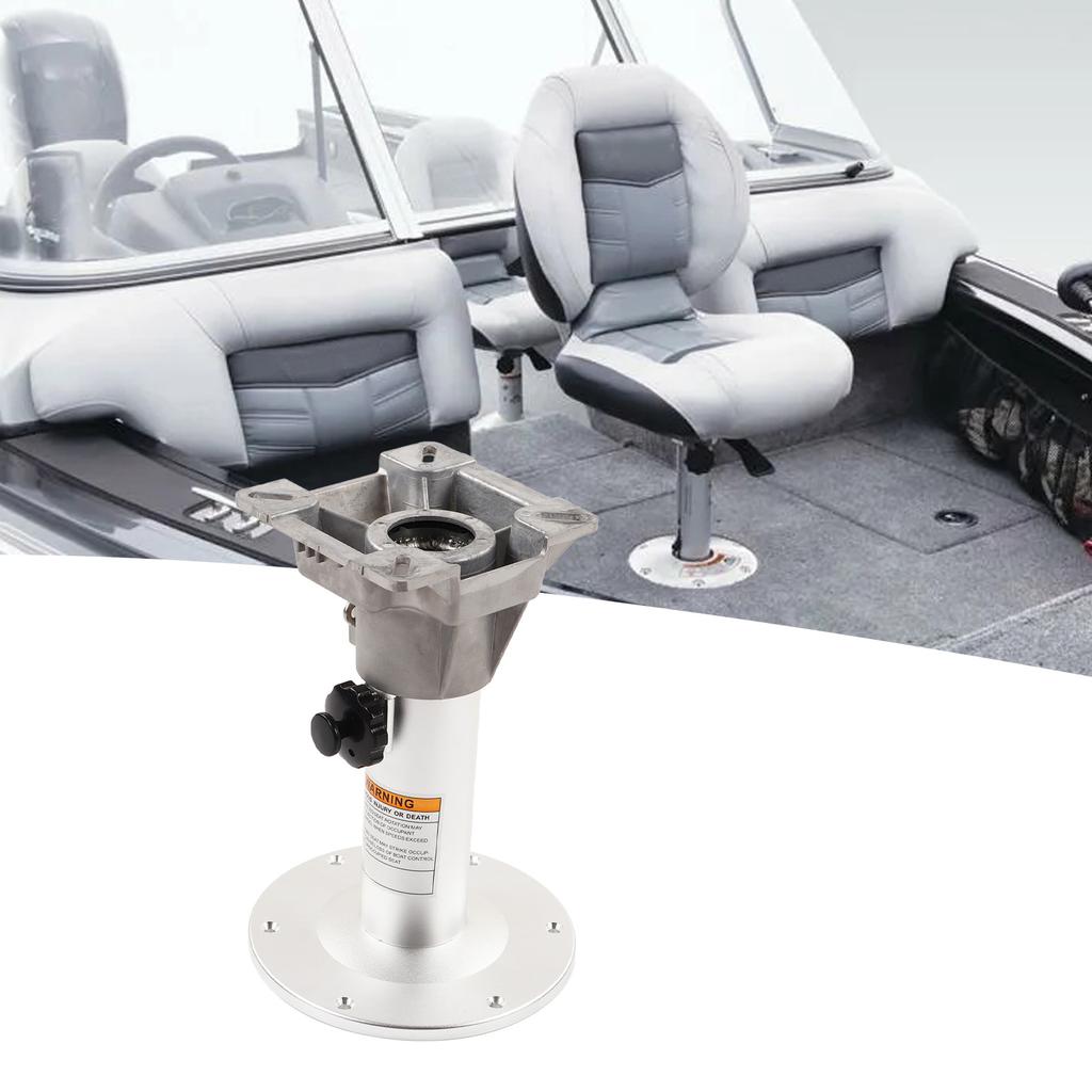 Marine Adjustable Seat Pedestal Manual 330‑480mm 360 Degree Swivel for RVs Yachts Boats