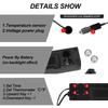 12-24V Car 3 In 1 Digital Inner & Outer Thermometer Display Car Battery Voltmeter & LCD Clock with Temperature Sensor Backlight