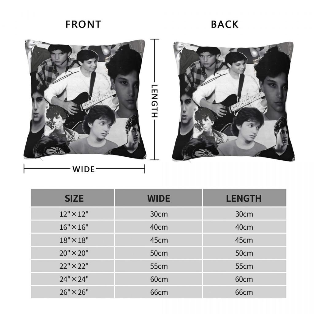 80S Ralph Macchio Limited Pillow Cover Cushion Cover Polyester Printed Pillow Case Cute Fun Pillowcases For Sofa Home Decorative