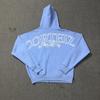 Vintage Hip Hop Zip-Up Hoodie Sweatshirt Set Teens Loose Fit Long Sleeve Casual Streetwear